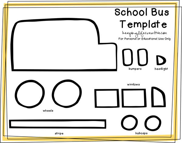 Printable School Bus Craft Template | School bus crafts, Bus crafts ...