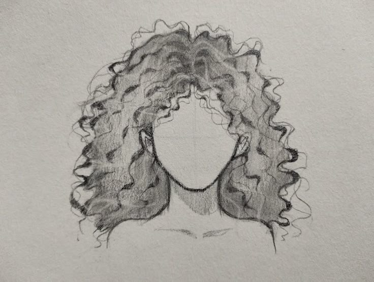 Learn How to Draw Curly Hair Step-by-Step in 2024 | Drawing hair ...