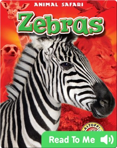 an animal safari book with zebras and other animals