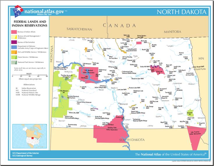 a map of the north dakota region