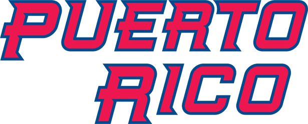 Puerto Rico Wordmark Logo (2006) - 'Puerto Rico' in red trimmed in blue ...