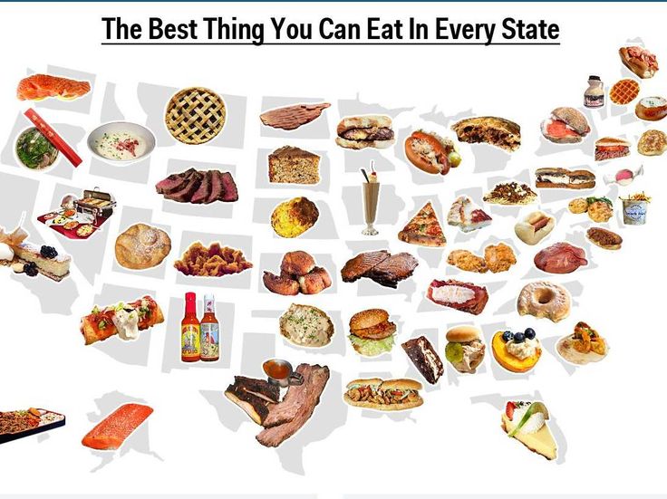 the united states is filled with different types of food