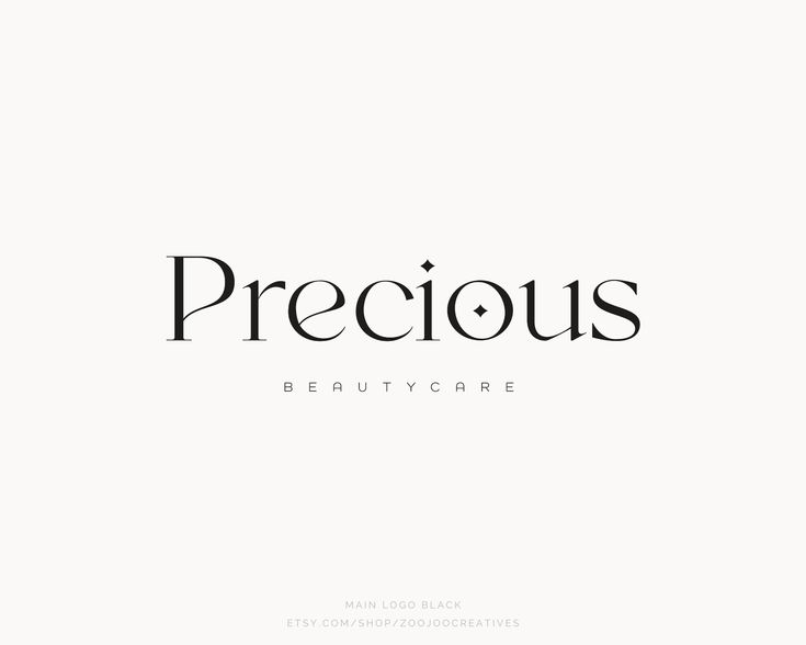 the word precious is written in black and white with an elegant font that reads precious