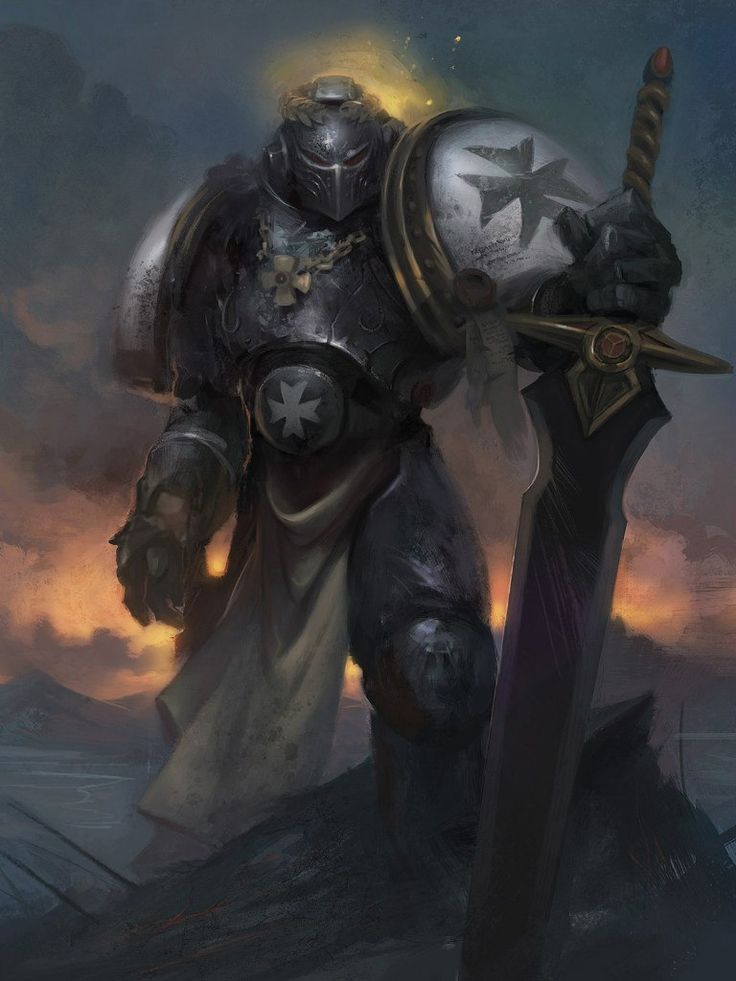 Space Marine - Warhammer 40k - Adeptus Astartes - Black Templars - Emperor's Champion Space Marine Art, Creature Fantasy, Warhammer 40k Memes, 40k Art, Adeptus Astartes, Warhammer 40k Art, Horus Heresy, Warhammer 30k, Warhammer Art