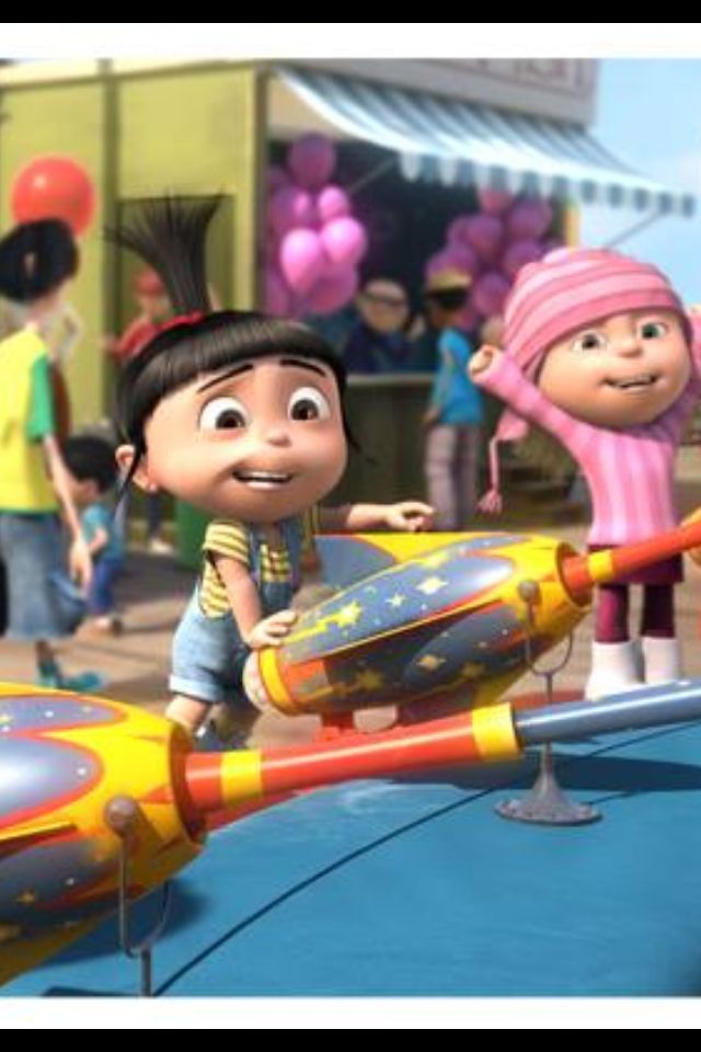 the characters from inside out are playing on an inflatable rocket with balloons and streamers