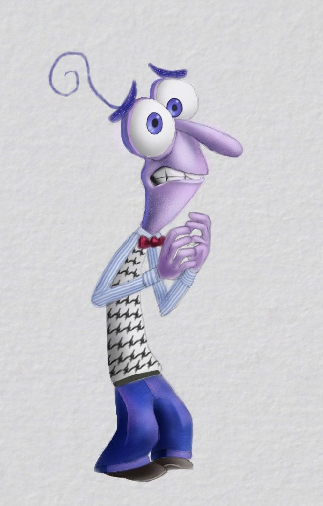 a cartoon character is holding something in his right hand and looking at the camera while standing on one leg