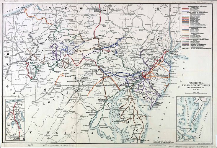 an old map of the railroad system