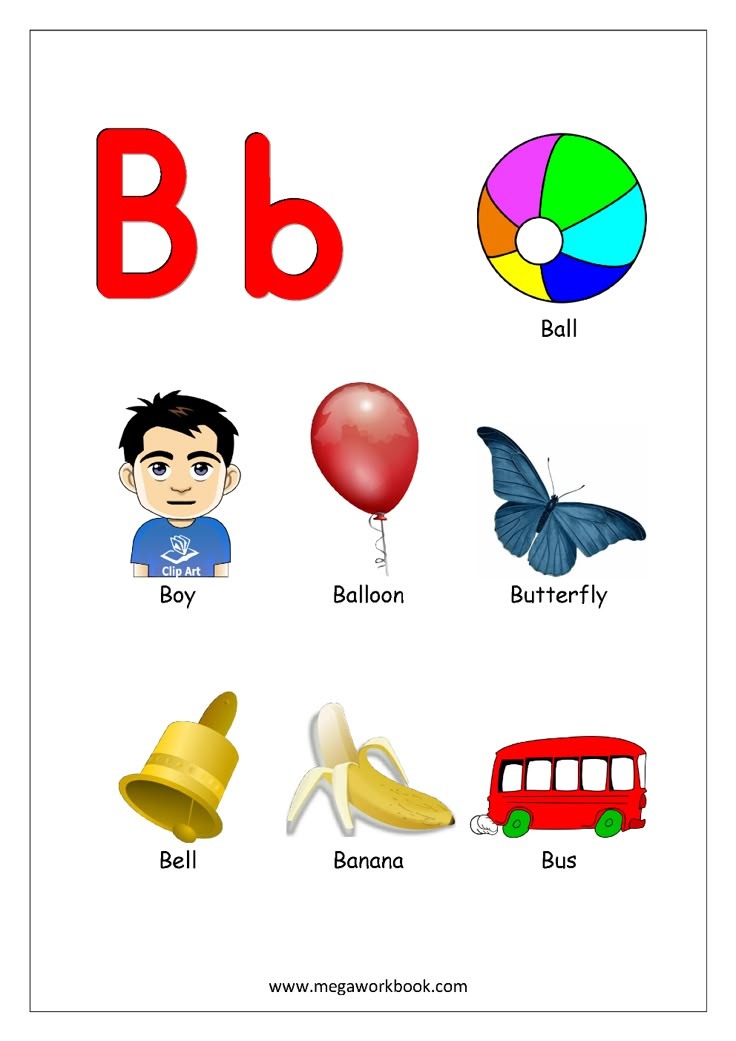 the letter b worksheet for children with pictures and words to describe their letters