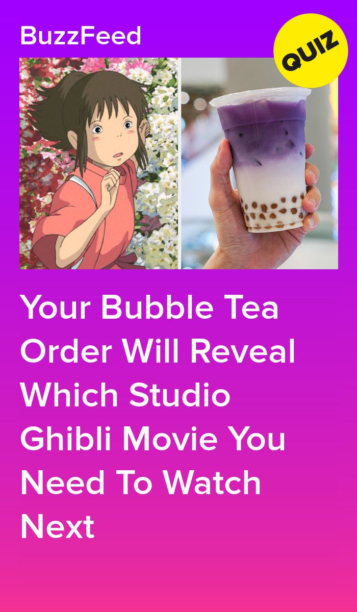 Which Studio Ghibli Film Should You Watch Based On The Bubble Tea You ...