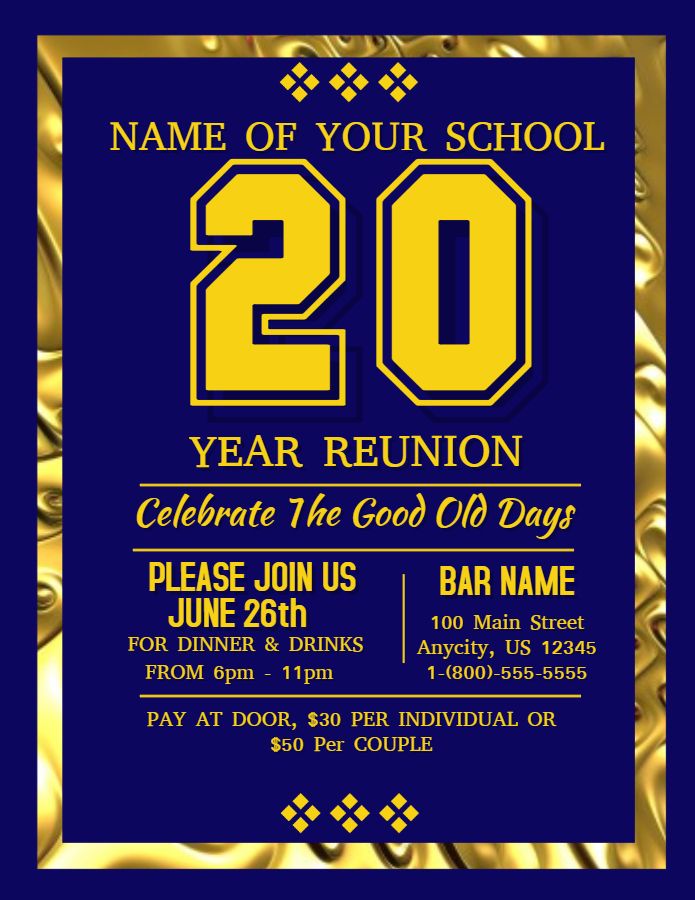 High School Reunion Poster