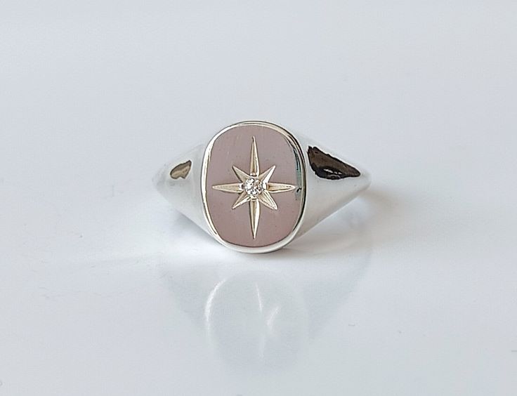 Collection : '' I see lots of stars but none of them is you'' 925 sterling silver 14K Gold Price for 1 ring Weight for 925 Silver : 3.85gr (approximate) Weight for 14K Gold : 4.88 gr (approximate) FREE Fedex Express Shipping 2-7 business days to Worldwide ✦ Registered mail which require a signature ✦ We need your phone number for Fedex/TNT receipts. ✦ We can't send to PO BOX adresses. Luxury Silver Star-shaped Ring, Sterling Silver Star Shaped Signet Ring For Anniversary, Star Shaped Signet Ring With Polished Finish, Sterling Silver Star-shaped Signet Ring For Gift, Star-shaped Fine Jewelry Signet Ring As Gift, Fine Jewelry Star Shaped Signet Ring As Gift, North Star Ring, Earring Cuff Chain, Evil Eye Ring