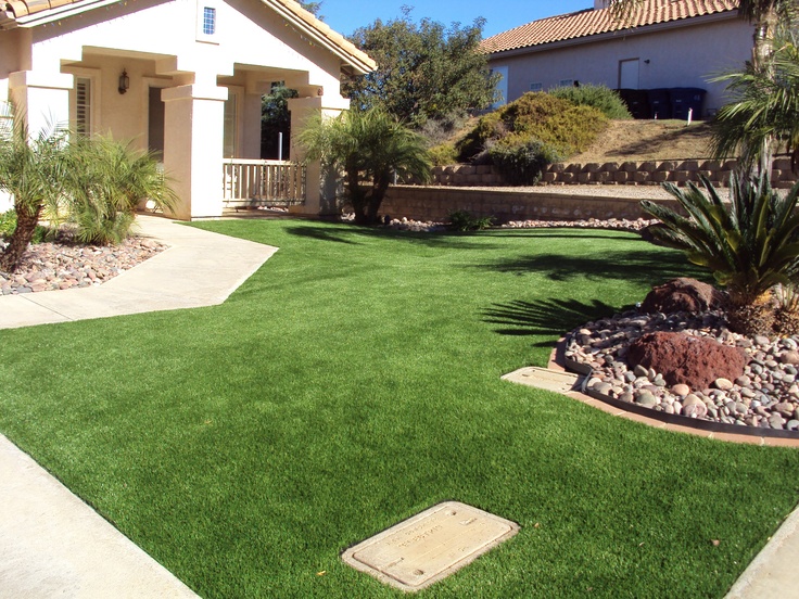 the front yard is clean and ready for us to use