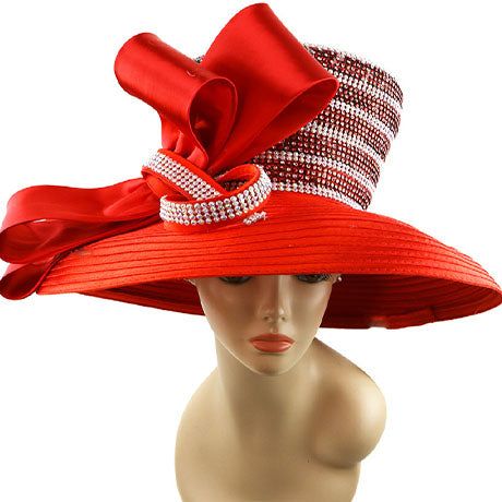 Red Short Brim Fedora For Formal Occasions, Chic Red Hat For The Beach, Chic Red Hats For The Beach, Chic Formal Fedora Sun Hat, Chic Red Hat For Spring, Chic Red Hats For Beach, Chic Red Spring Hat, Chic Summer Evening Cloche Hat, Chic Red Beach Hat