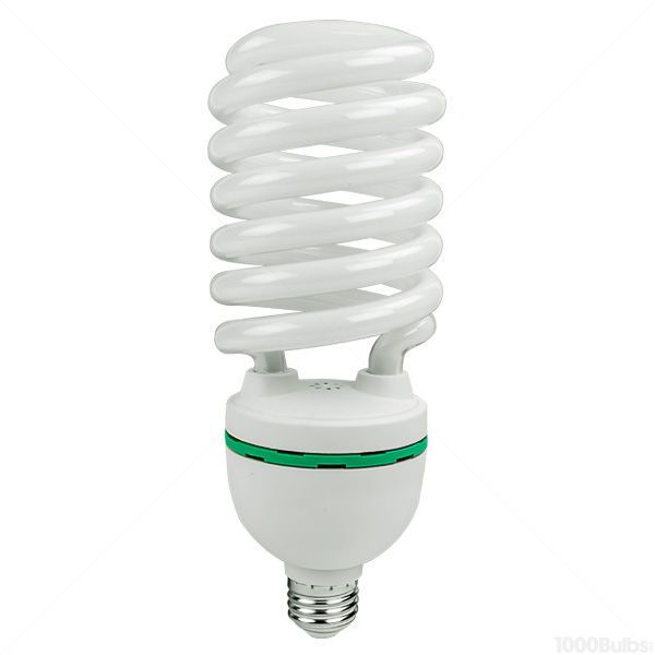 an energy saving light bulb on a white background