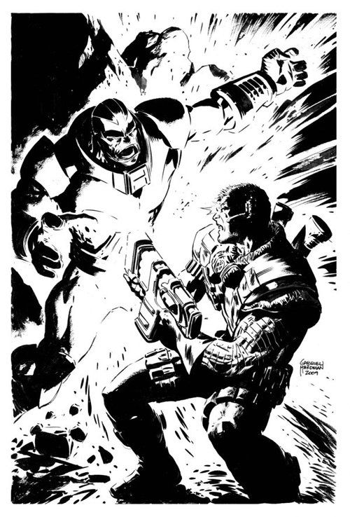 Apocalypse Vs. Cable by Gabriel Hardman Hope Summers, Comic Pics, Marvel Mutants, Michael Jackson Art, Michael Art, Comic Pictures, Gallery Room, X Force, Art Gallery Room