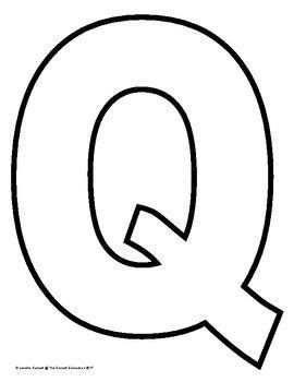 the letter q is for q coloring page