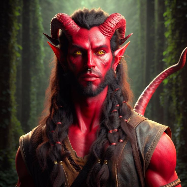 Red Skinned Tiefling Male (Dungeons and Dragons) in 2024 | Characters ...