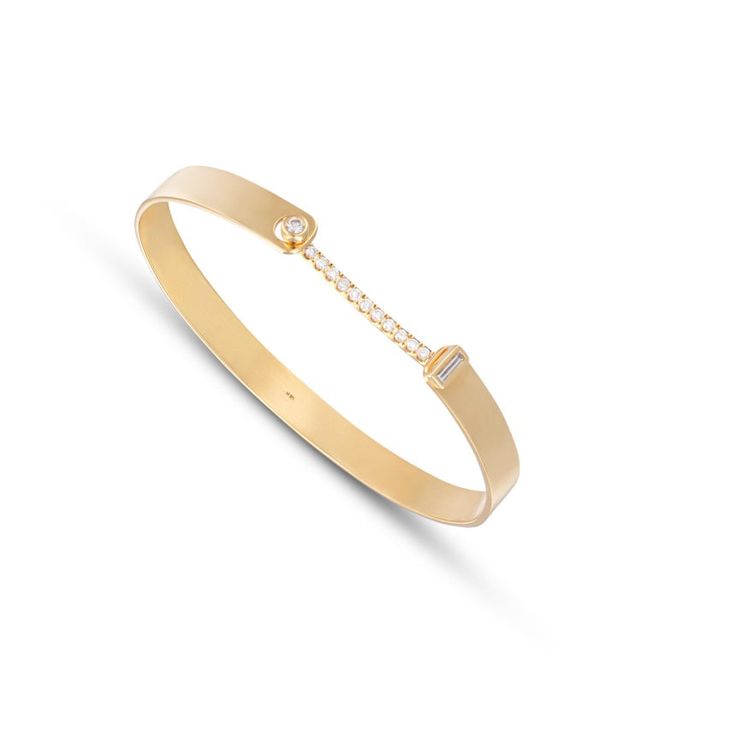 Half Bangle Half Chain Bracelet - Alexis Jae Jewelry 14k Gold Bangle Bracelet, Solid Gold Bangle, Diamond Bangle Bracelet, Diamond Bangles Bracelet, Gold Bracelet For Women, Gold Bangle Bracelet, Diamond Bangle, Diamond Bracelets, Innovative Design