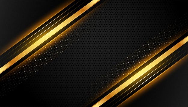 an abstract black and gold background with metallic lines in the center, on top of a dark