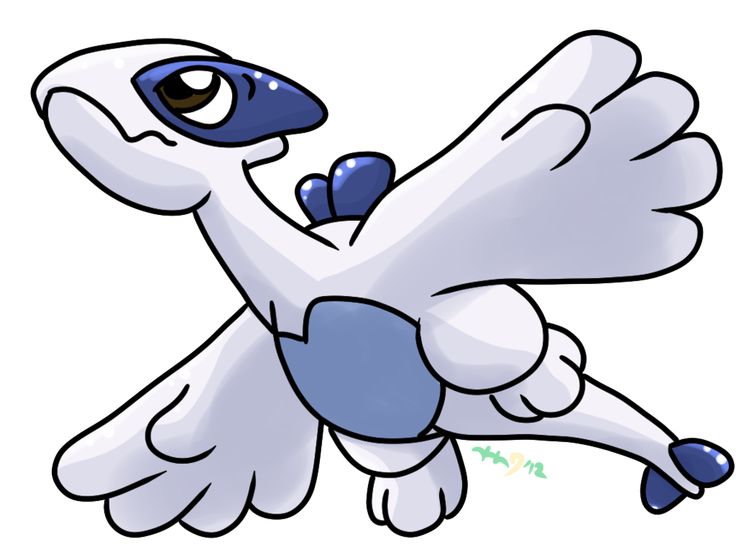 a white and blue bird with its wings spread out in the air, looking like it's about to land