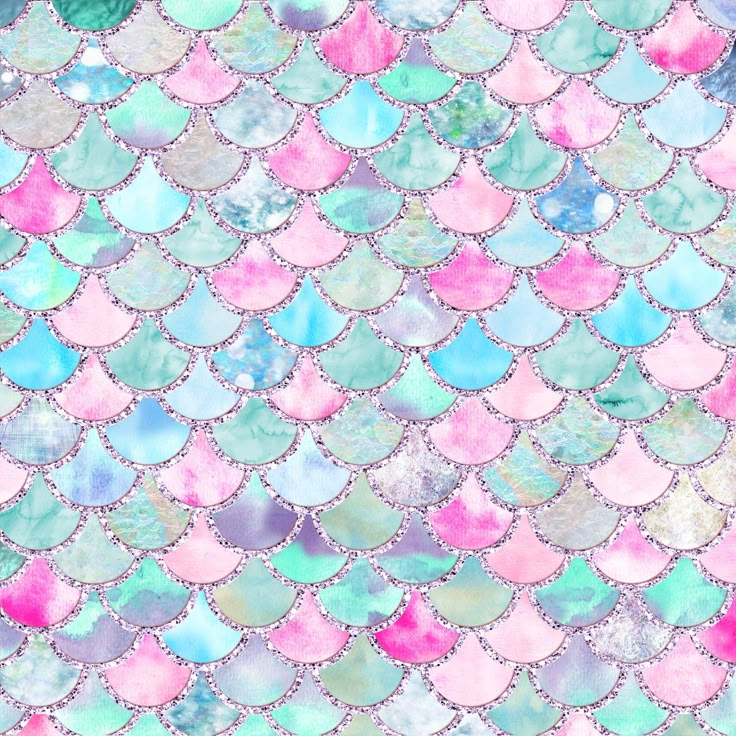 an image of a colorful fish scale pattern