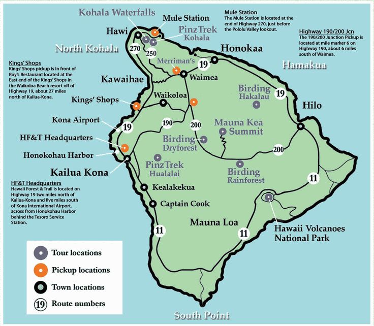 a map showing the location of many tourist attractions in koh'olaua