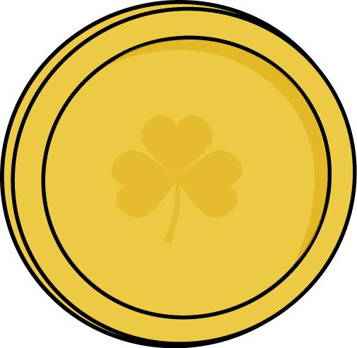 a gold plate with a four leaf clover on the front and side, ready to be used for st patrick's day