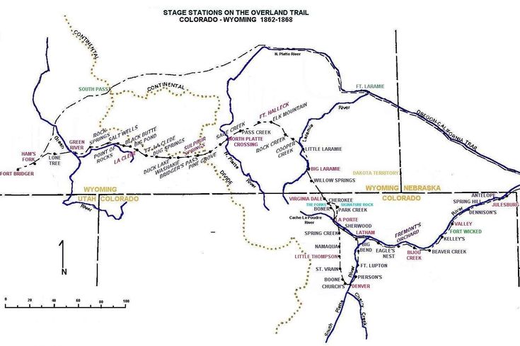 a map showing the location of several trails