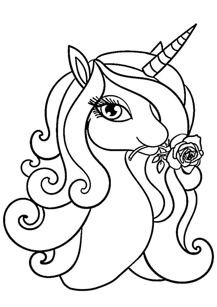 Delightful Rose - high-quality free coloring from the category: Unicorn ...