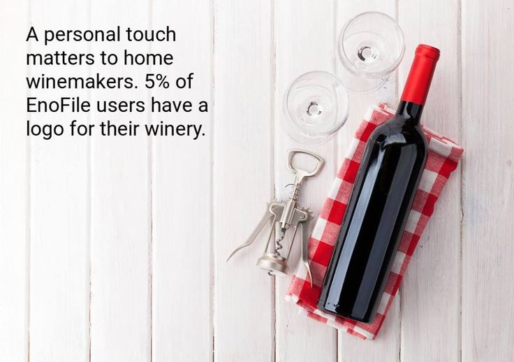 A personal touch matters to home winemakers. 5% of EnoFile users have a ...