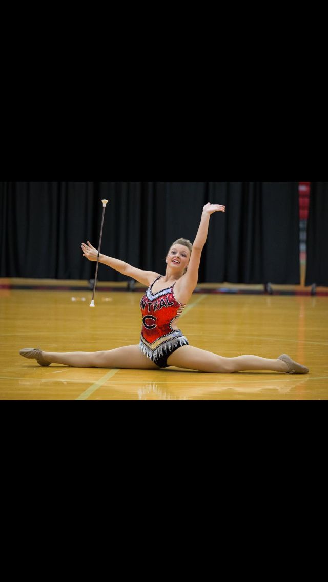 Menley Henderson, University of Central Missouri Feature Twirler. Majorette Outfits, Baton Twirling, Hockey Mom, Sports Balls, Missouri, Basketball Court, High School, University, Basketball