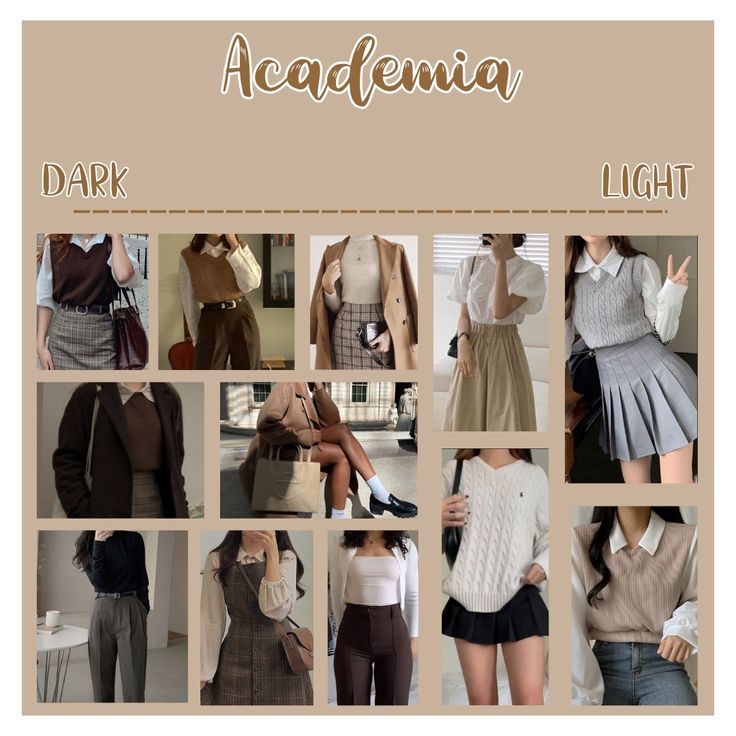 Back to school outfits "Academia edition" Follow and Like for more ♥️ 7/22/23 #backtoschool #outfit #outfitstyle #outfitinspo #outfitideas #outfotinspiration #academia #darkacademiaaesthetic #darkacademia #lightacademia #lightacademiaaesthetic #rosegvnadvice #rosegvngoldadvice Outfits Academia, Classic Academia Aesthetic, Bookish Style, Style Dark Academia, Life Manifestation, Classic Academia, Aesthetic Types, Light Academia Aesthetic, Academia Outfits