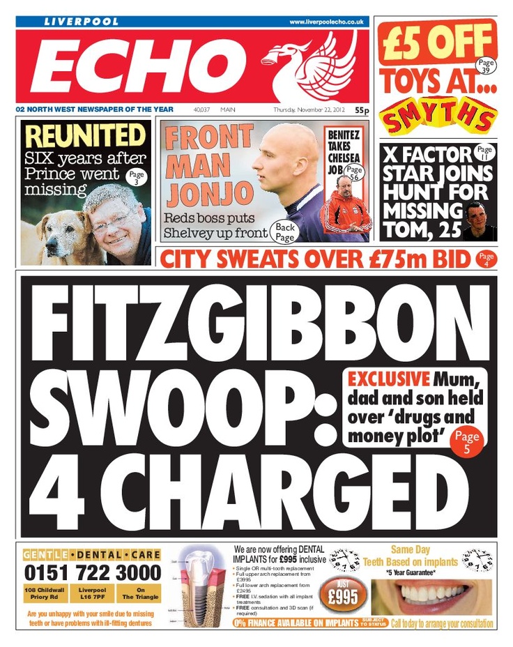 the front page of echo newspaper