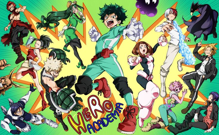 asui tsuyu bakugou katsuki boku no hero academia green male midoriya ...