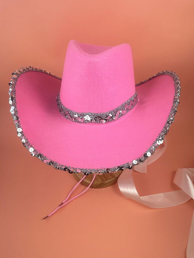 1pc Women Sequin Decor Fashionable Cowboy Hat, For Decoration | Cowboy ...