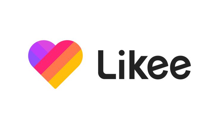 the word likee is written in black on a white background with a colorful heart