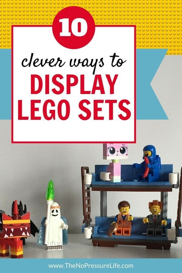 legos with text overlay that reads 10 clever ways to display lego set's