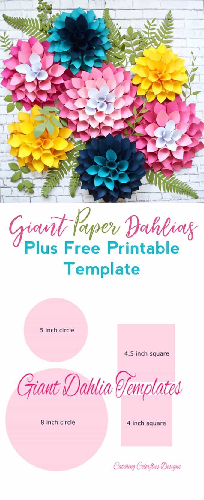 Step By Step Easy Giant Paper Dahlia Tutorial Collective Crafts