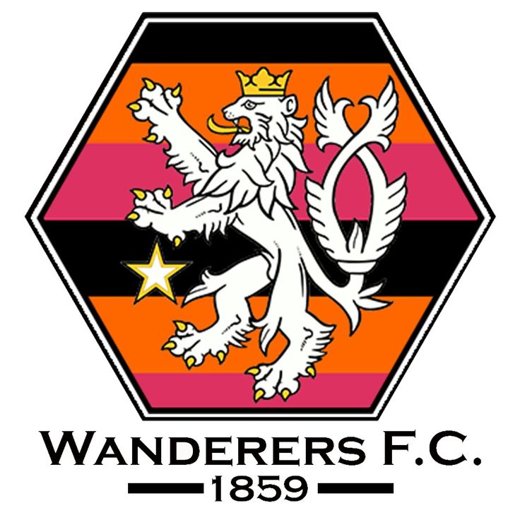 the vanderers f c logo with a lion on it's chest and stars