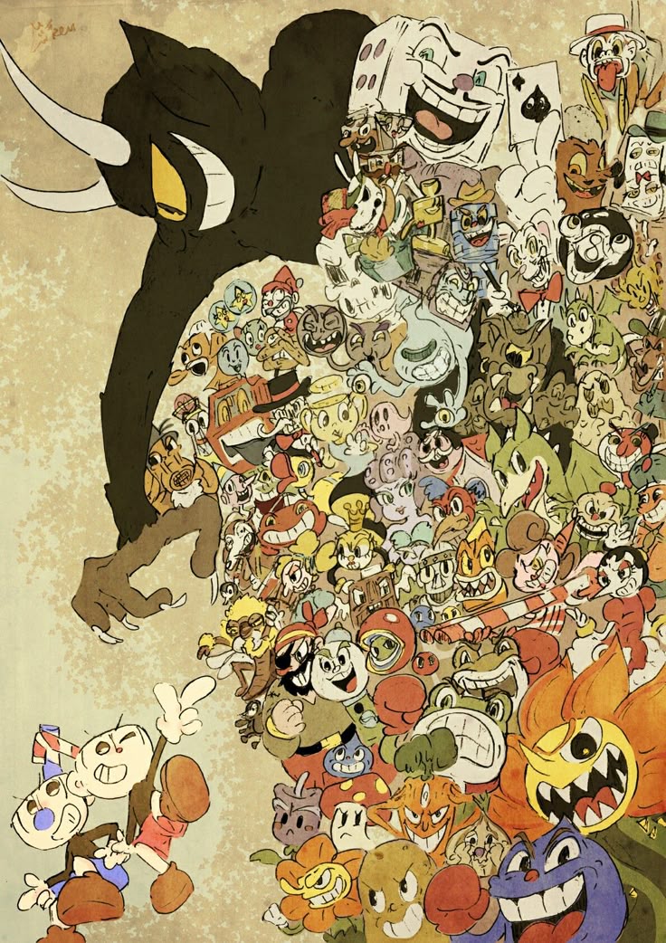 an image of many different cartoon characters