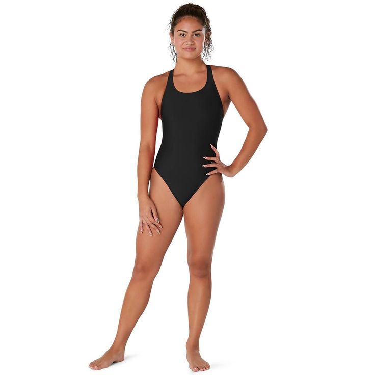 New With Tags Speedo Solid Black Super Prolt Performance Swimsuit. Retail $36. Size 8/36. Engineered To Last Through A Busy Swim Season, This Technical Swimsuit Will Help You Get The Most Out Of Each Practice Session. Durable Prolt Fabric Provides Performance-Building Compression And Reduced Recovery Time, While A Specially Designed Back Features Wide Straps For Ultimate Support As You Move Through The Water. Scoop Neckline Wide Straps For Superior Support Moderate Leg Cut V Back Comfortable Gre Black Sports Swimwear With Solid Back, Fitted Black Bodysuit With Solid Back, Black Bodysuit For Swimming With Solid Back, Black One-piece Bodysuit With Solid Back, Fitted Black Racerback Swimwear, Black Fitted Racerback Swimwear, Purple Bathing Suit, Lap Swimming, Swim Season