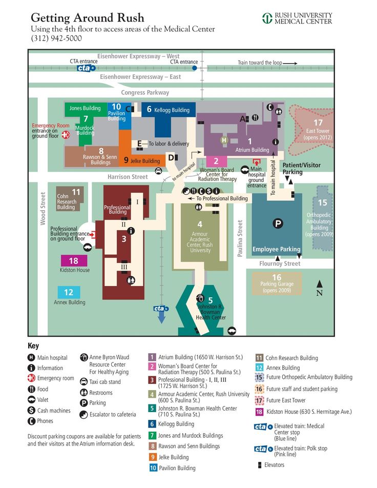 Rush University Campus Map | Time Zones Map in 2020 | Campus map ...