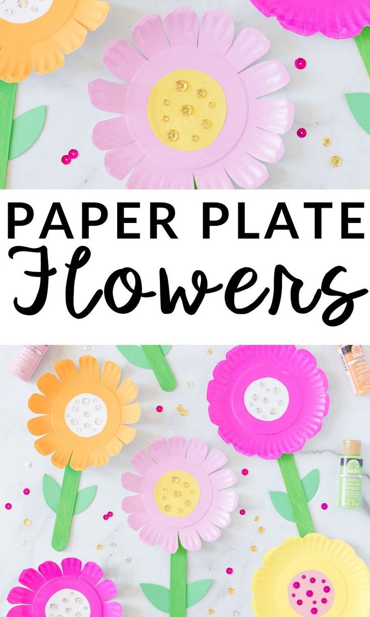 Paper Plate Flowers | Spring crafts for kids, Paper crafts, Paper plate ...