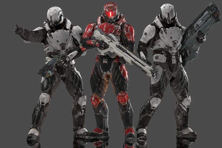 UAC Security Guards by Yare-Yare-Dong Armored Suit, Sci Fi Soldier, Doom Slayer, Ajin Anime, Doom Eternal, Futuristic Armor, Advanced Warfare, Sci Fi Tech, Space Suits