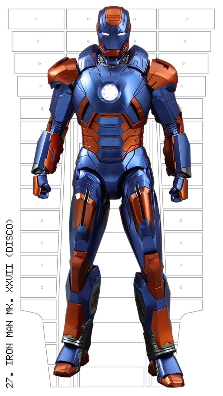 the iron man suit is shown in this image