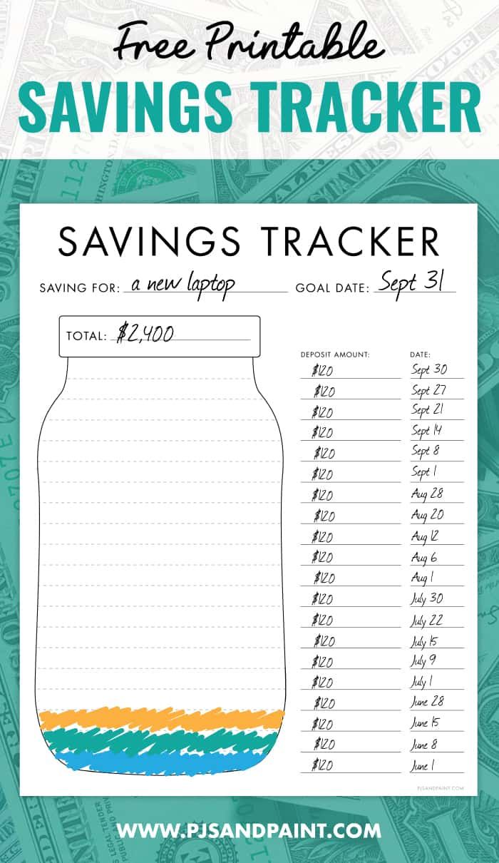 Savings Tracker Printable Pdf