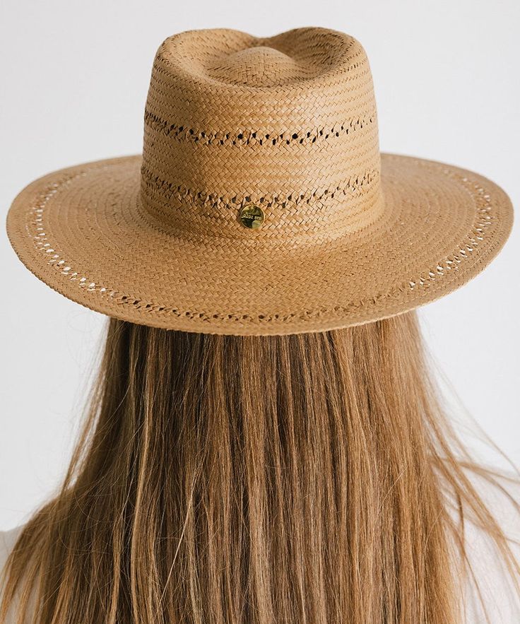 A modern approach to a classic fedora style, featuring delicate venting details + made of fine paper straw, intricately woven for an elevated yet effortless look. Fedora Style, Effortless Look, Paper Straws, Fedora, Straw, Honey