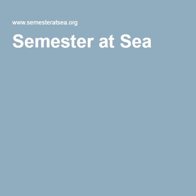 a blue background with the words semester at sea in white letters on it