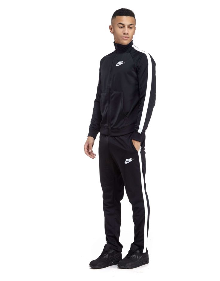 Nike Season Poly Tracksuit - Shop online for Nike Season Poly Tracksuit with JD Sports, the UK's leading sports fashion retailer. Mens Velour Tracksuit, Grey Nike Tracksuit, Sporty Outfits Men, Casual Sporty Outfits, Nike Clothes Mens, Hypebeast Clothing, Black Tracksuit, Adidas Retro, Tracksuit Outfit