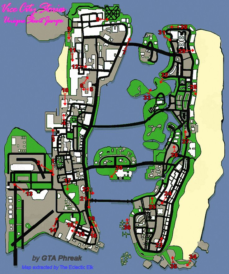 Grand Theft Auto: Vice City Stories - Unique Stunt Jump Map | Grand ...